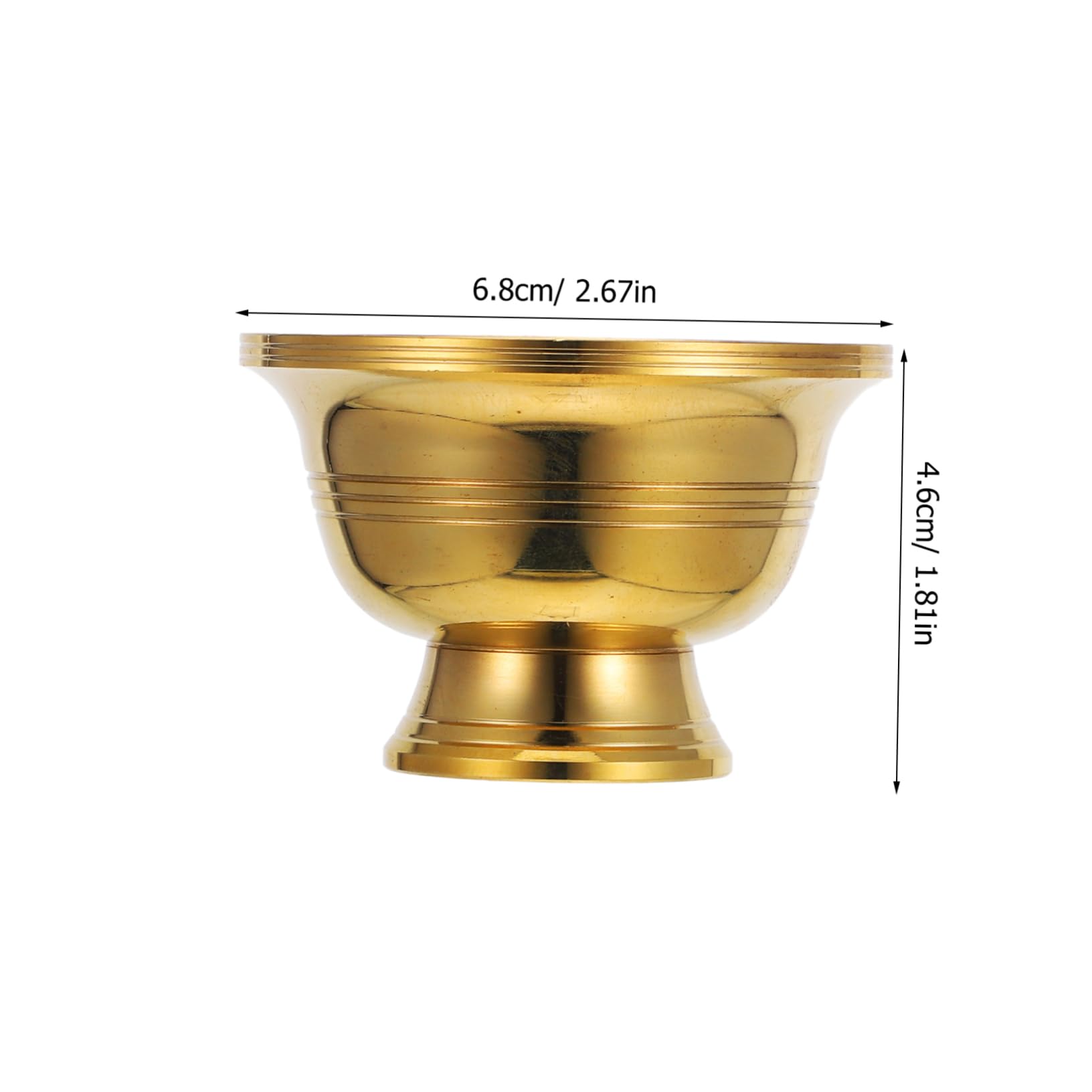 CONGARTENO Water Supply Bowl Buddha Cup Container Water Mug Water Cup Candelabra Tabletop Buddhism Cup Meditation Bowl Smudging Bowl Offering Bowl Offering Cup Metal Cup Copper Alloy Golden