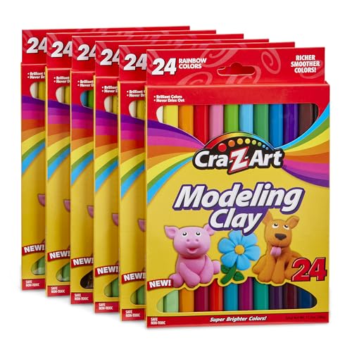 Image of Cra-Z-Art Bulk Modeling Clay - 6 Pack of 24 Count Modeling Clay