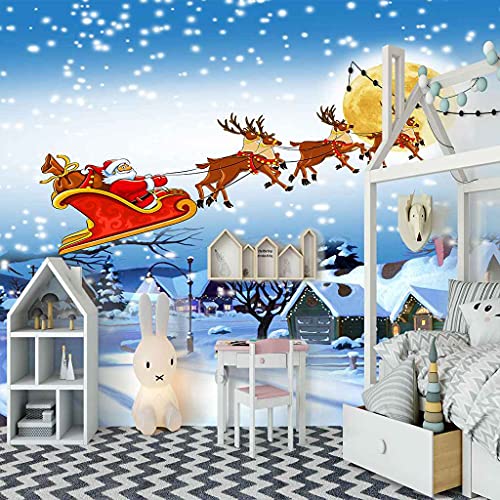 Papier peint Noël 3D solution déco murale pour relooker une boutique - 3