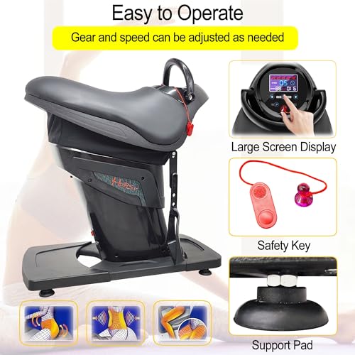 Image of TECHTONGDA Electric Horse Riding Abdominal Exercise Machine Abdominal Fitness Exercise Machine Fitness Equipment with Safety Switch and Adjustable Handle for Horse Riding and Abdominal Exercises 110V