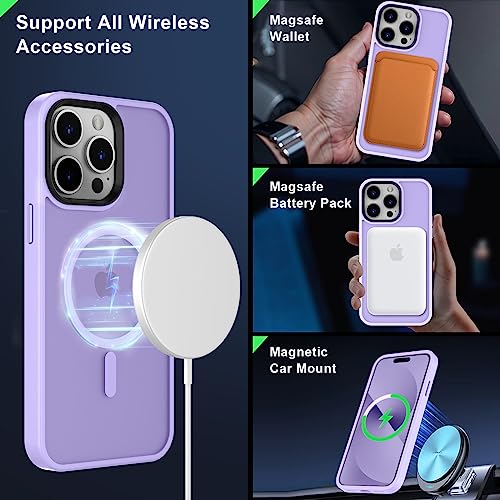 Image of MOCCA Magnetic Shockproof for iPhone 14 Pro Max Case,Light Purple
