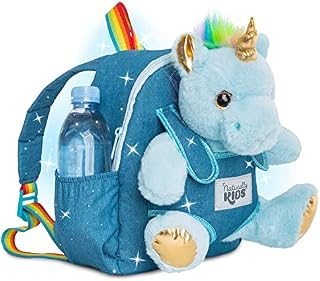 Naturally KIDS Backpack - Toddler Backpack for Girls Boys w Stuffed Animal - Gifts for 3 4 5 6 7 Year Old Boys Toys