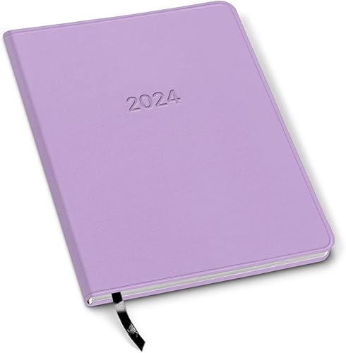 Agenda semanal grande 2024, lavanda Cambridge, 9.75 x 7.5 pulgadas