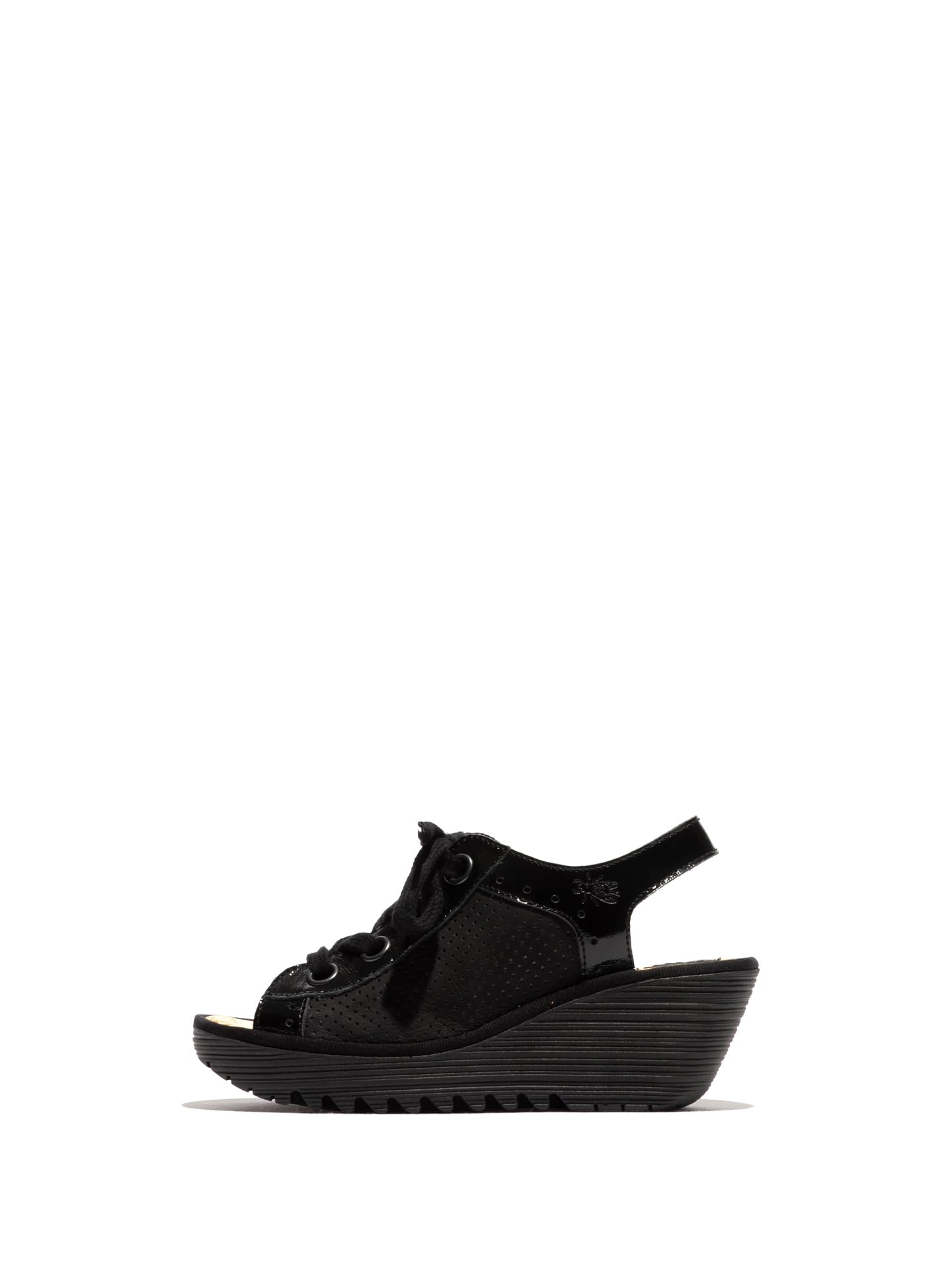 Fly London Women's YUTA617FLY Sandal, Black, 4 UK