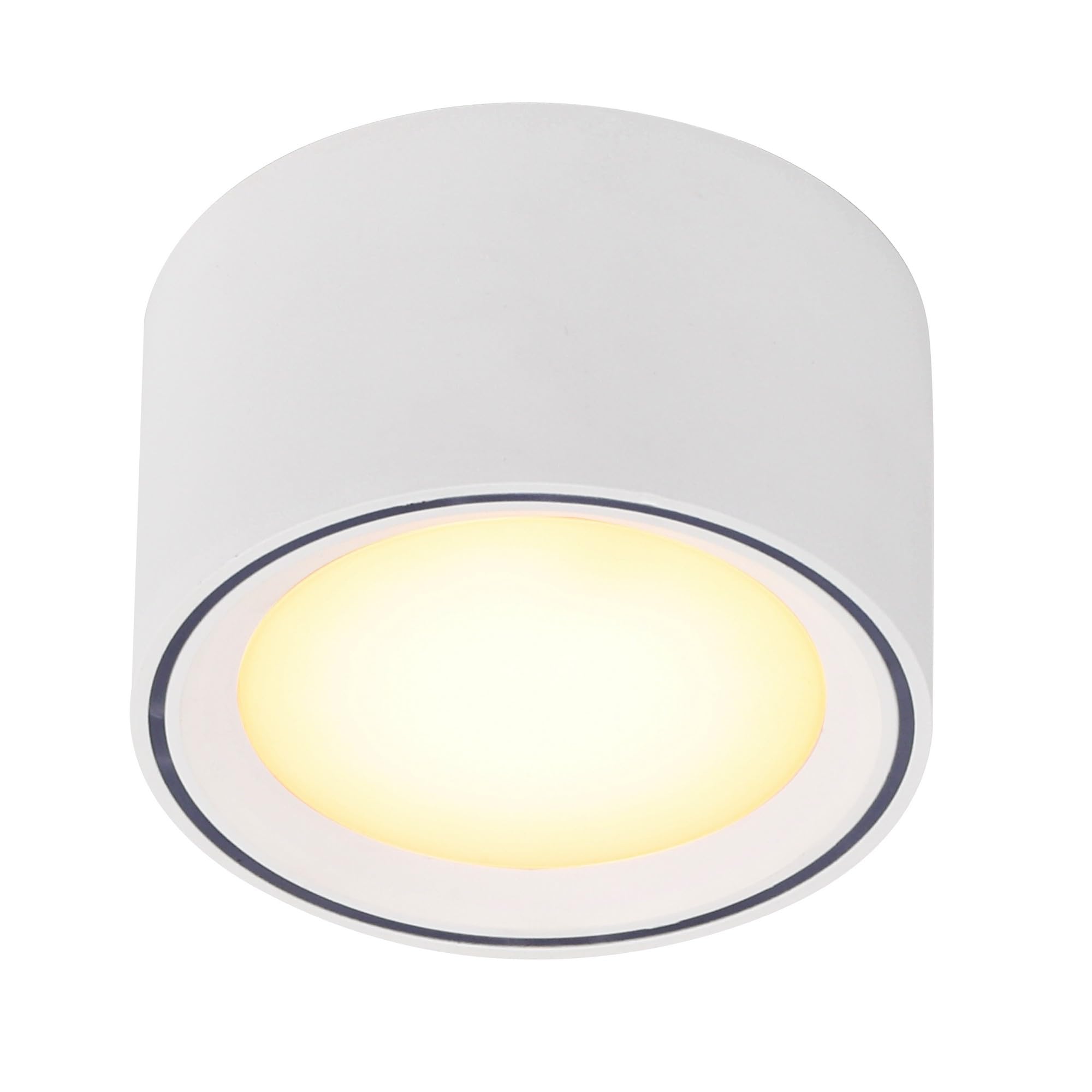 Nordlux Fallon LED Aufbaustrahler 2er-Set Weiß – Dimmbarer Decken-Spot mit 3-Stufen Moodmaker™, 2700K Warmweiß, Flaches Design für Flur, Küche & Wohnzimmer