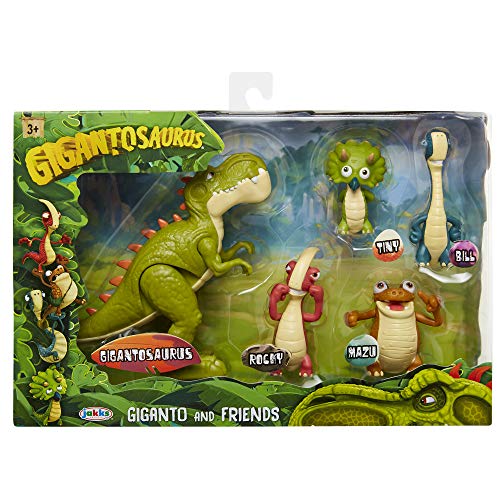 Gigantosaurus Figures Giganto & Friends Toy Action Figures, Includes: Giganto, Mazu, Bill, Tiny & Rocky – Articulated Characters Range From 2.5-5.5" Tall #TOP4