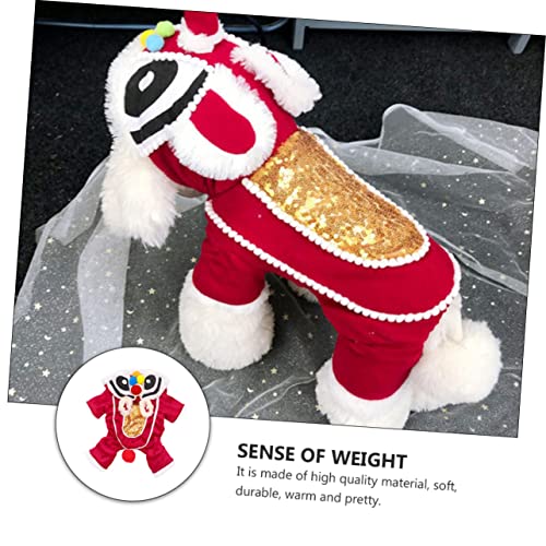 Disfraz para perros León SUPVOX rojo talla L miniatura 5