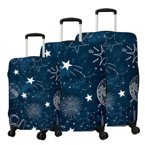Image of Printed Luggage Cover for Traveling Bag & Suitcase - Stretchable & Scratchproof Trolley Protector with Velcro Lock & Lightweight Washable Material(Suitcase Not Included, Only Cover in Product)