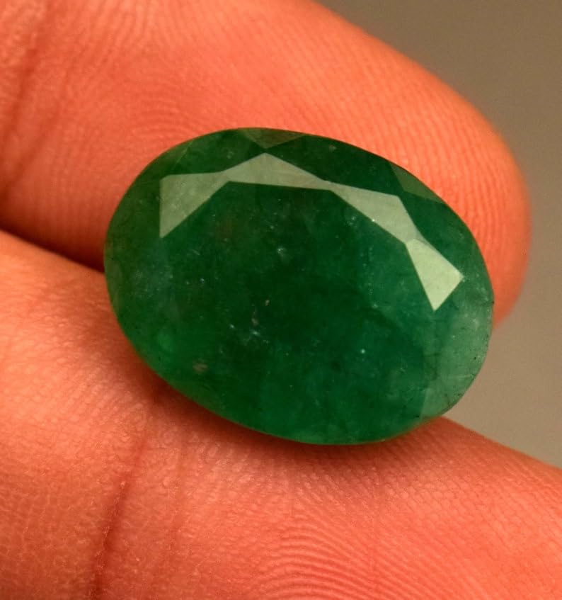 Émeraude naturelle de 16,07 mm, pierre d'exception pour bague