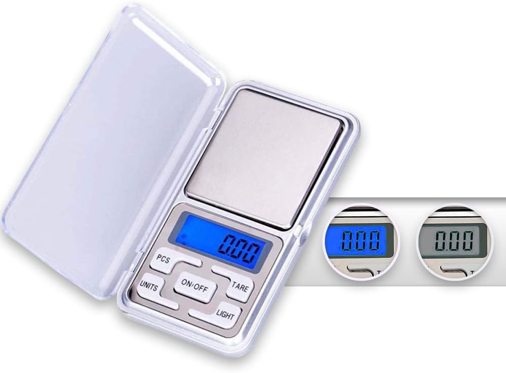 FreshDcart Gold Weight Machine | Jewellery, Gems, Chemical & Lab Small Machine 200g/0.01g | LCD Display, Auto Calibration, Tare Function, Portable Gold Weight Machine Digital (Silver)