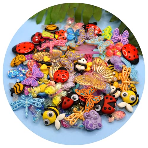 Dress It Up Bug & Butterfly Value Pack Insect Themed Charms for Crafts Buttons & Embellishment | Nature Craft Supplies for Card Making Jewelry DIY Projects Classroom & Kids | 80pcs Multi Color