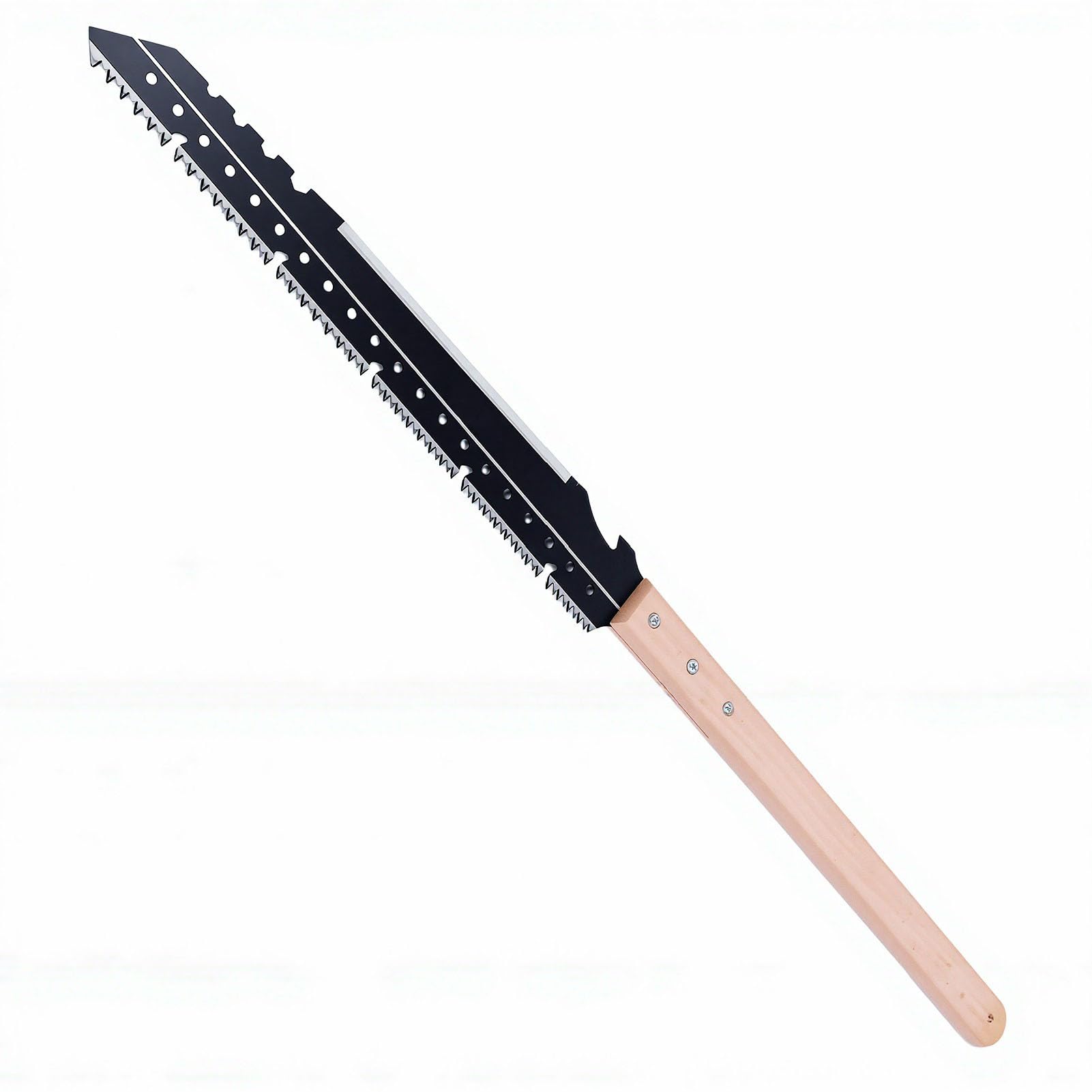 Eujgoov Scie à Main 440mm, Scie Japonaise avec Lame en Acier SK5 et étui en Cuir, pour élagage des Arbres, Jardinage et Travaux Extérieurs