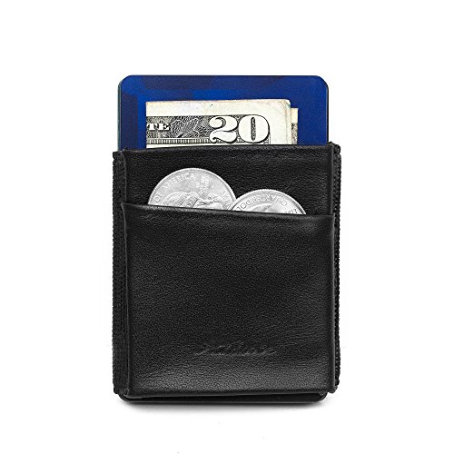 Minimalist Leather Wallet Gift for Men | Slim Credit Card Wallet | Father's Day, Valentine's Gift for Him, Birthday Gift | Travel Wallet | Can Carry up to 14 Cards3