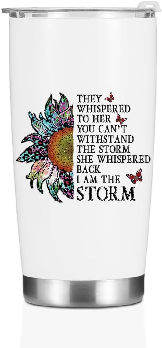 EIXU Sunflower Gifts for Women Tumbler, Inspirational Butterfly Gifts