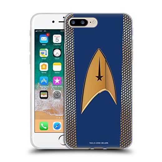 Head Case Designs sous Licence Officielle Star Trek Discovery Commande Uniformes Coque en Gel Doux Compatible avec Apple iPhone 7 Plus/iPhone 8 Plus