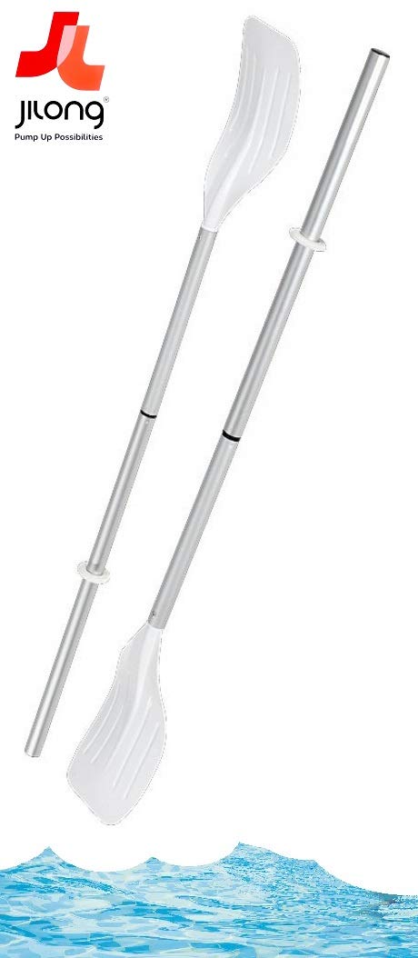Pullach Hof Paddel Set Aluminium Ruderset Alu Ruder Länge ca. 124 cm zerlegbar auf kompakte 62cm für Schlauchboote Gummiboot Luftmatratzen