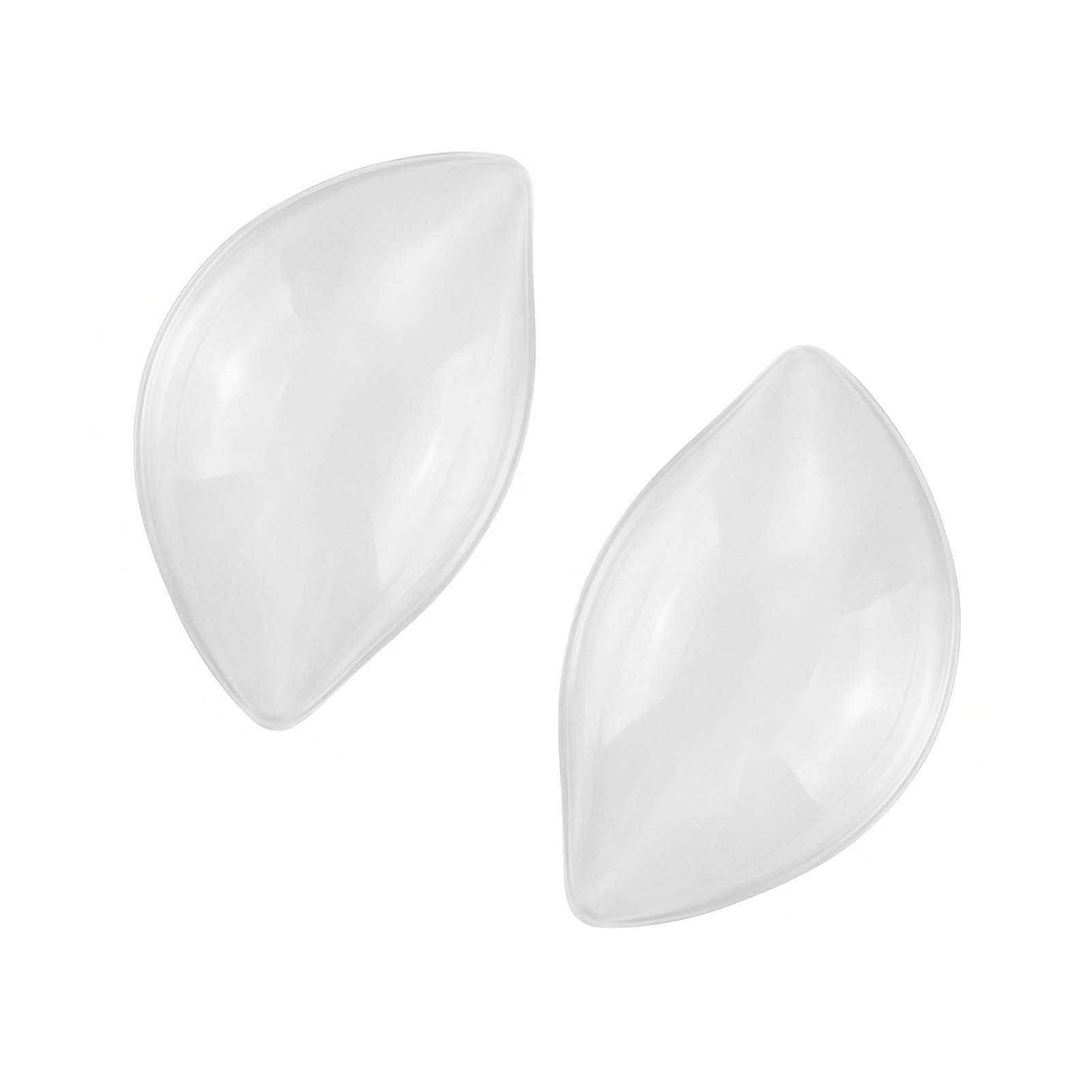 Ericotry Women's Transparent 1Pair Breathable Soft Silicone Bra Inserts Breast Chest Pads Enhancers Push-Up Bra Insert Pad Molding Pad Booster Pads For Swimwear And Daily (Transparent)