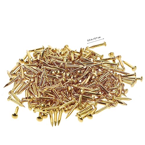 Clavos de latón para muebles, 200 piezas miniatura 2