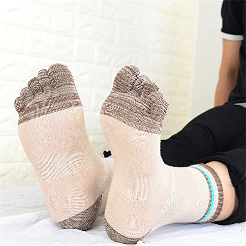 HBJWOV Striped Crew Sock Boys Business Casual Socks Comfortable 5 Pairs Harajuku Socks Men's Cotton3