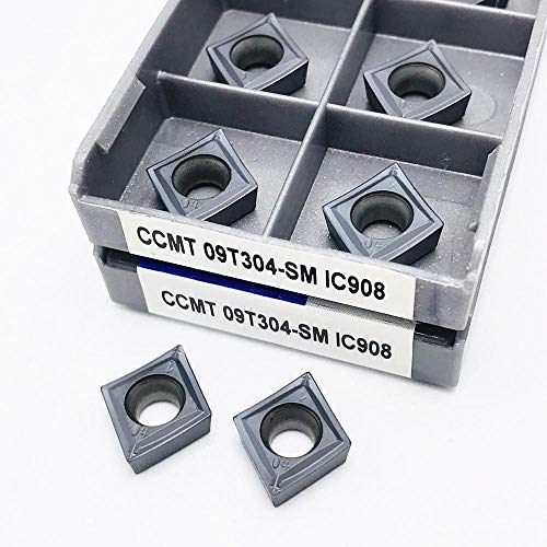 10 piezas de inserto de carburo CCMT09T308 para torno CNC miniatura 3