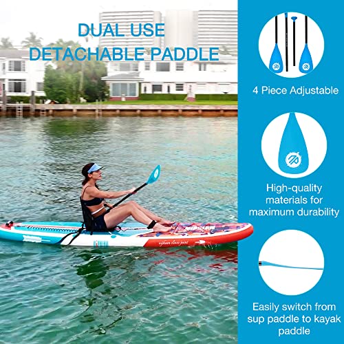 Image of niphean 3 /4-Piece Kayak Paddle, Adjustable Paddle Board Paddles, SUP Paddle | Lightweight and Durabl, Detachable Stand Up Paddle Board Accessories Oars with Aluminum Alloy Shaft and Fiberglass Blade