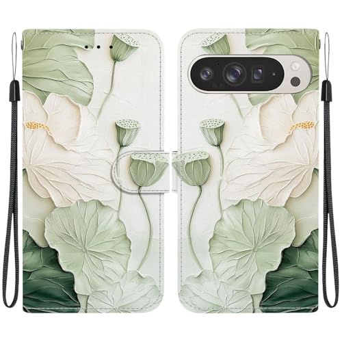 Étui Google Pixel 7 Pro en cuir premium fini avec motif texturé couleur lotus