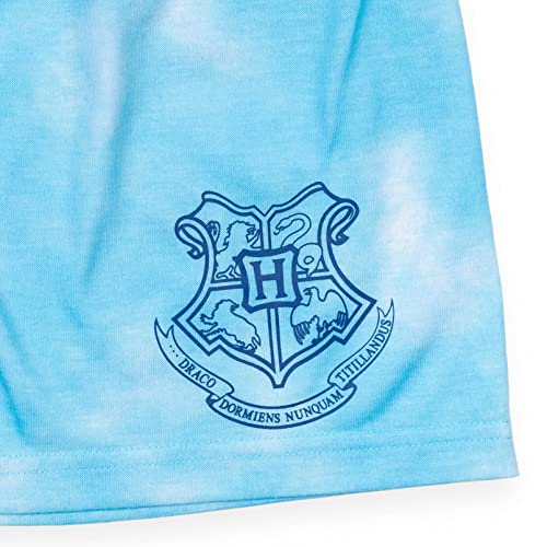 Harry Potter Gryffindor Hufflepuff Ravenclaw Slytherin Little Girls Pajama Shirt And Shorts Sleep Set Tie Dye Blue 7-8 #TOP7