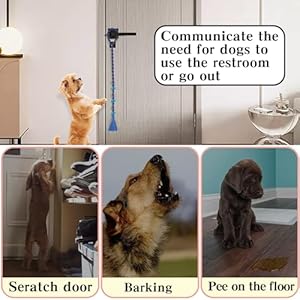 Canine Doorbells, Canine Doorbells for Potty Coaching, Adjustable Hanging Door Bell with 9 Bells Canine Bells to Go Outdoors for Small Medium Massive Canine (Navy Blue)