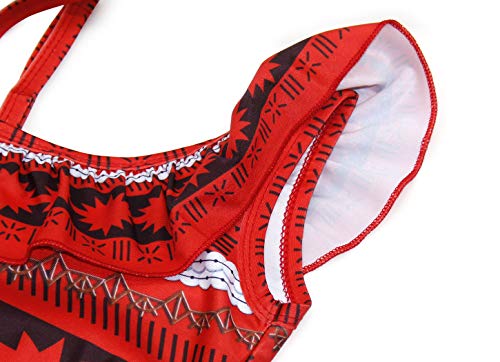 Jurebecia moana Princesa Moana Fato de banho sem mangas e sem mangas Fato de banho com decote,P021+P