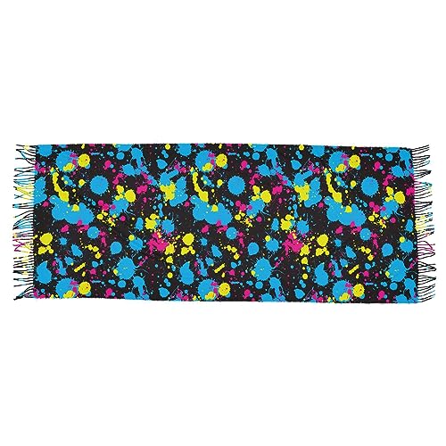 Women's Paint Splatter Print Scarf Pashmina Feel Shawls Wraps Fall Winter Warm Large Scarves Fashion Tassel Long Scarf2