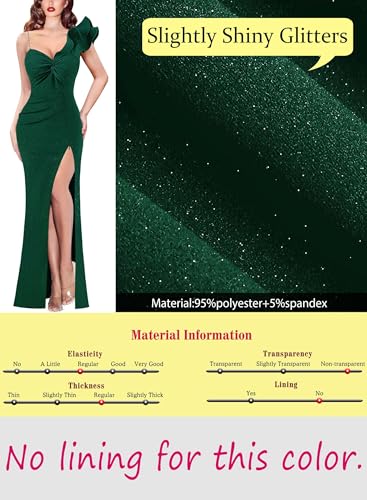 Image of VFSHOW Womens Ruffle One Shoulder Formal Prom Evening Gala Maxi Dress | Adjustable Strap, Sexy Twist Front, Ruched High Split, Wedding Guest Long Cocktail Gown