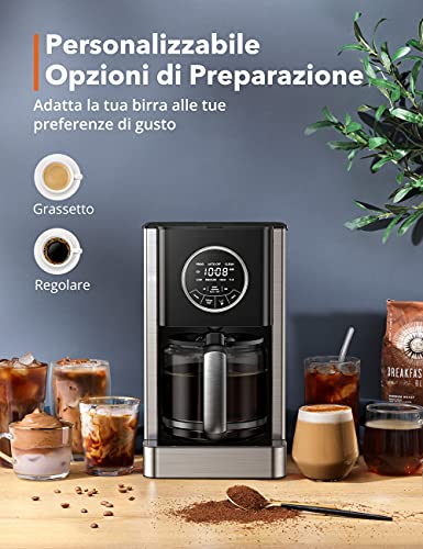 Kaffeemaschine, 1000 W, tropffreies System, 1,8 l, bis zu 12 Tassen, einstellbare Konzentration, 4 Stunden konstante… – Bild 5