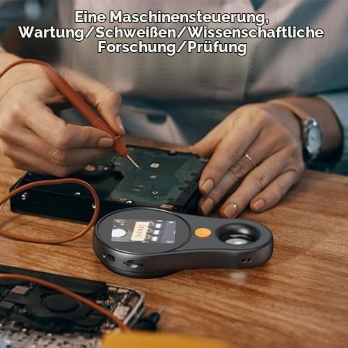 Hand-Digitalmikroskop, 500-fache Vergrößerung, 2 MP, 1920 X 1080 P, HD-Foto-Video-Mikroskop, Makro, Tragbare Handlupe mit Integrierten LEDs, Anschluss an PC (Black)