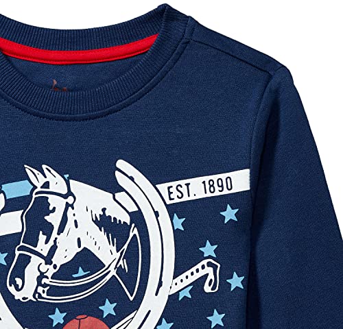 Image of U.S. Polo Assn. Kids Baby Boys Cotton Turtle Neck Sweatshirt (UKSWSON000912T Me. Orange 12T)