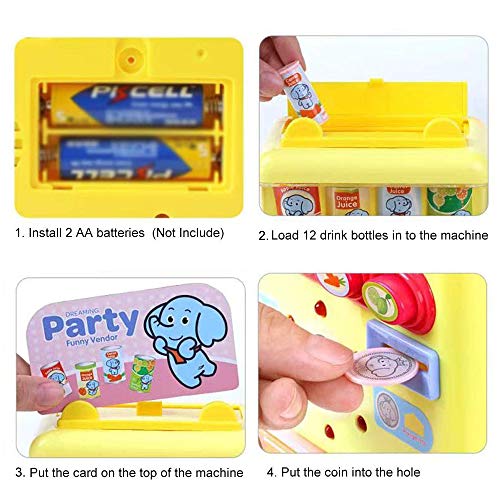 PUSITI Vending Machine Toys Drinks Machines Toys Education Learning Toys Shopping Game Toys for Boys and Girls Play House Toys Birthday Gift for Kids Age 3 4 5 6 Years and Up - Thumbnail 2