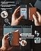 VULKIT Card Holder Wallet with Double ID Windows RFID Blocking Pop Up Wallet Minimalist Design for 12 Cards, Brown
