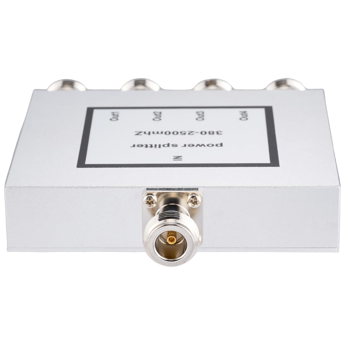 Splitter di Segnale a 4 Vie con Connettore N Femmina 50 Ohm Splitter di Potenza 380Mhz-2500MHz Splitter di Segnale via Cavo 1 Ingresso 4 Uscita per Cavo Antenna