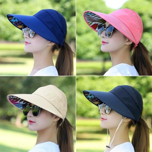 Sombrero de sol femenino con visera ajustable y protección UV miniatura 2