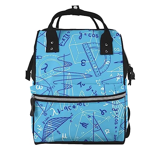 Sac à dos à couches mixte motif mathématiques multicolore taille unique