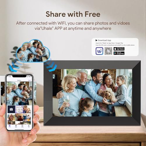 Uhale Digital Picture Frame, 10.1 Inch Smart WiFi Digital Photo Frame, 16GB Memory with Auto-Rotation Share Photos/Videos and Send Best Wishes via App – Image 4