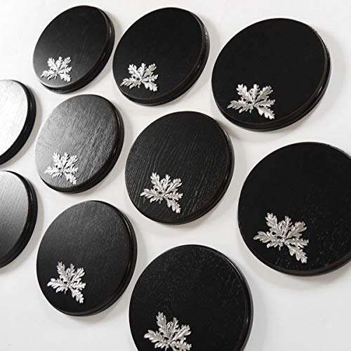 GTK - Geweihe & Trophäen KRUMHOLZ 10 Placas de cuña de 19 cm con 10 Portadas de Hojas de Roble de 6 Hojas