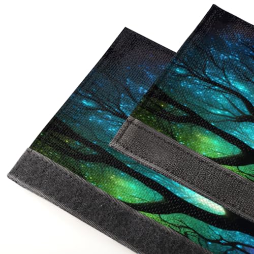 Image of Pardick Tree of Life Glows Refrigerator Door Handle Covers Set of 2 Tree of Life Glows Washable Fridge Dishwasher Mocrowave Oven Door Decor Protector Handle Cover Kitchen Appliance Decorative