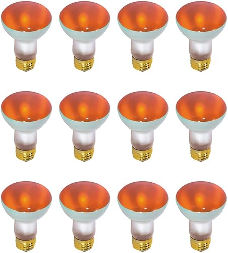 Satco S3203-12PK Light, paquete de 12, ámbar, 12 unidades