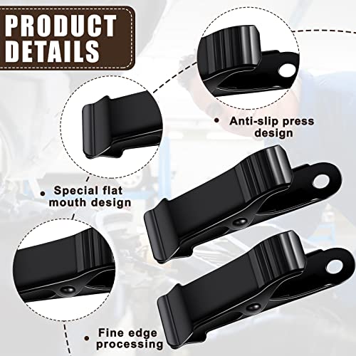 Image of 10 Pcs Metal Mini Clamps Mini Spring Clamp Crocodile Alligator Clips 1 /2 Inch Wide for Work, Smooth Jaw, 5 /16 Inch Capacity (Black)