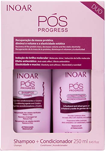 INOAR PROFESSIONAL - POS Progress Shampoo & Conditioner - 2 Step Kit Designed
