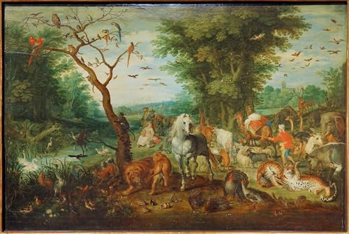 Tableau toile haut de gamme de l'Arche de Noé par Jan Brueghel 60x90cm