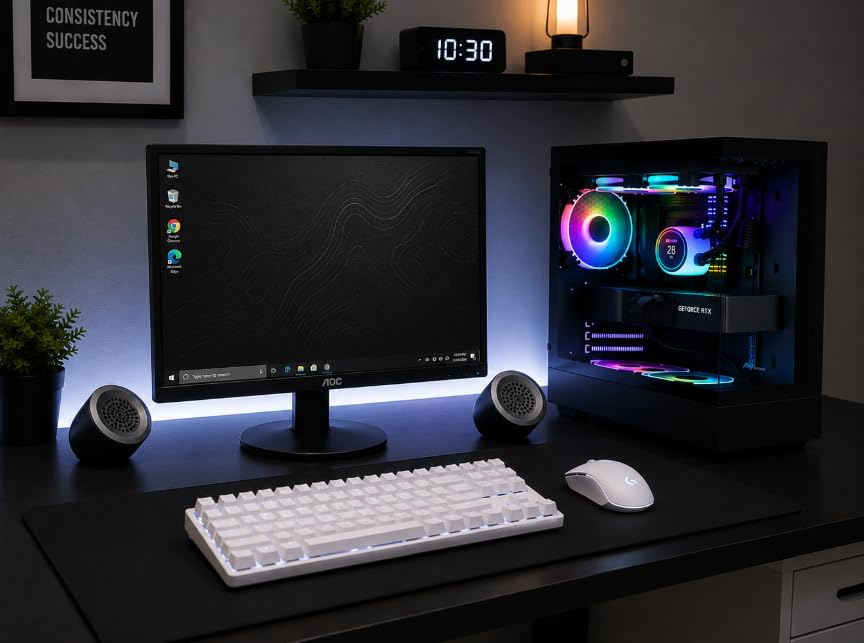 Core i7-3770 3.4 GHz // 16 GB DDR3 RAM // 256 GB SSD // GT 730 4 GB Graphics // Gaming Cabinet // Windows 11 // Office (19 ins Moniter //Gaming Keyboard Mouse Combo // (Speaker)-image-13