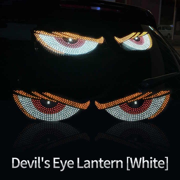 Image of AutoBizarre Devil Eyes LED lights For Car Windshield Led Panel With USB For Car Rear Window Universal for All Cars, Vans, Trucks, etc (White)