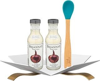2x Home Style Creamy Blue Cheese Dressing 12 oz Bundle with Assorted Silicone/Wood Mini Spoon for Salad Serving and Simple Portion Mixing — Gift Set (3 Items)