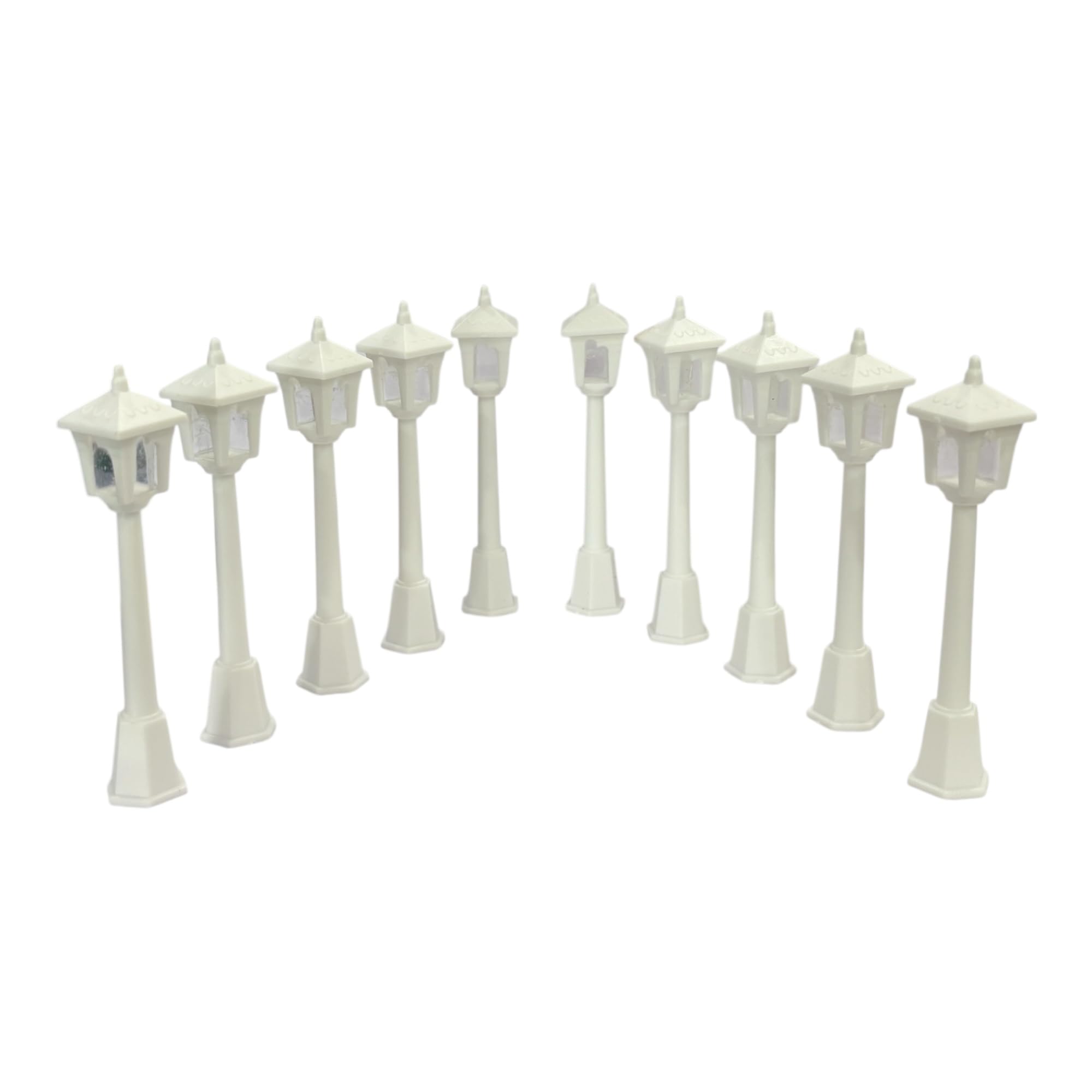 Miniature Lamp Posts - Black & White for Fairy Gardens -1